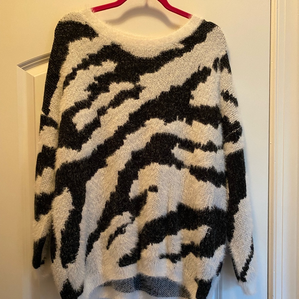 Soft zebra print sweater